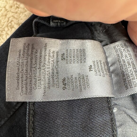 Mother The Insider Crop Step Fray Black Jean Women's Denim Pants, Size 31 - Picture 8 of 12